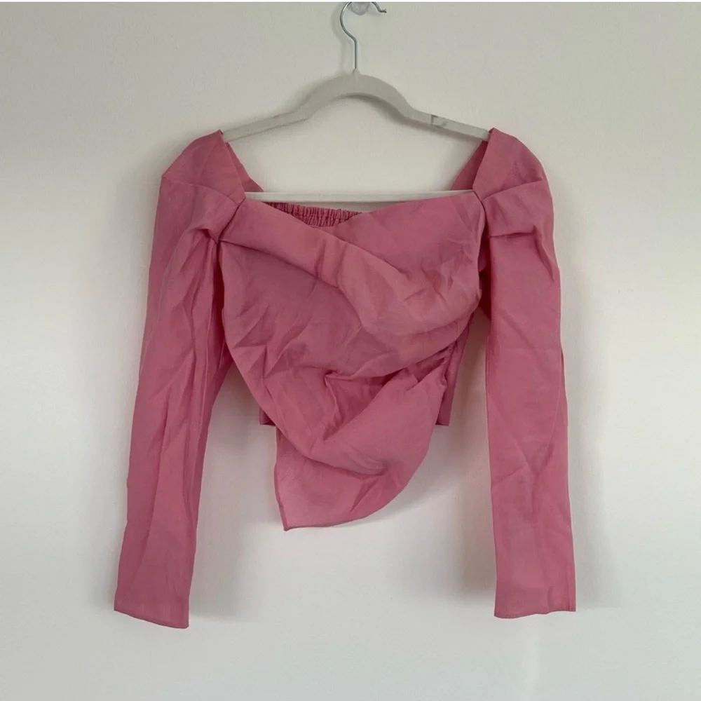 🔥 Closet Sale! Topshop Blush Off-Shoulder Blouse - Picture 4 of 6